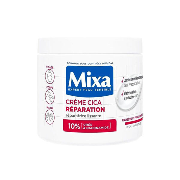 Mixa Expert Peau Sensible – Crème Cica Réparation Réparatrice Lissante